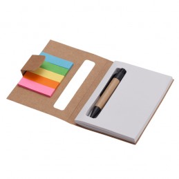 ECO BOOK notebook 80x110 / 100 clean pages and ballpoint pen,  beige - R73667.13
