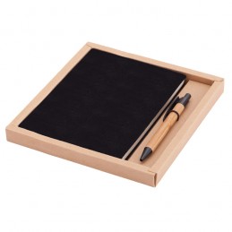 PORTO NOTE set of scrapbook and ballpoint pen,  black - R64238.02