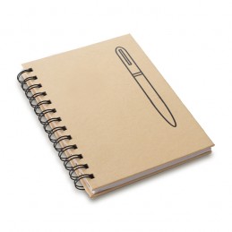 ATTRACT notebook with magnet, beige - R73649.13