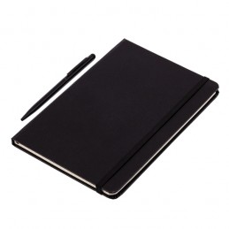 ABRANTES set of notebook and ballpoint pen, black - R64214.02