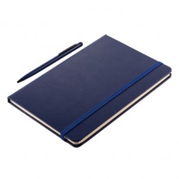 ABRANTES set of notebook and ballpoint pen, dark blue - R64214.42