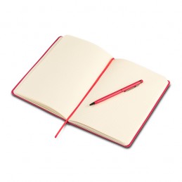 ABRANTES set of notebook and ballpoint pen, red - R64214.08