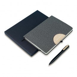 FOLD notepad and pen set, grey - R64209.21