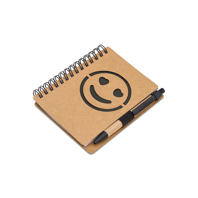 SMILE notebook and pen set, black - R64269.02