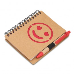 SMILE notebook and pen set, red - R64269.08