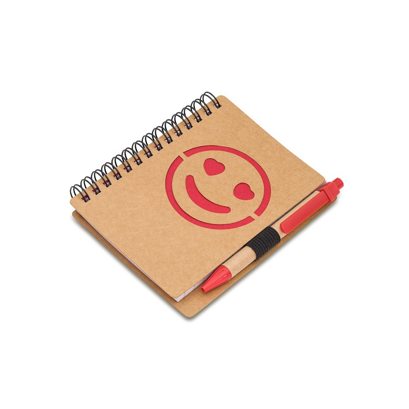 SMILE notebook and pen set, red - R64269.08