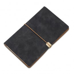 VIAJE retro style notepad, black - R64266.02