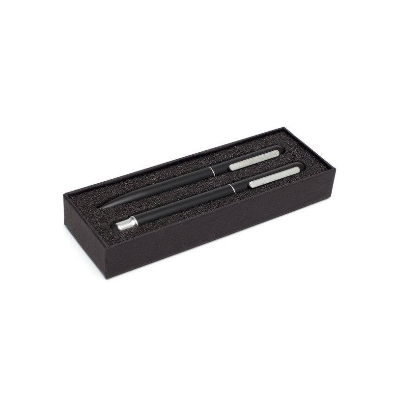 FORTALEZA gift set with ball and ceramic pen,  black - R01074.02