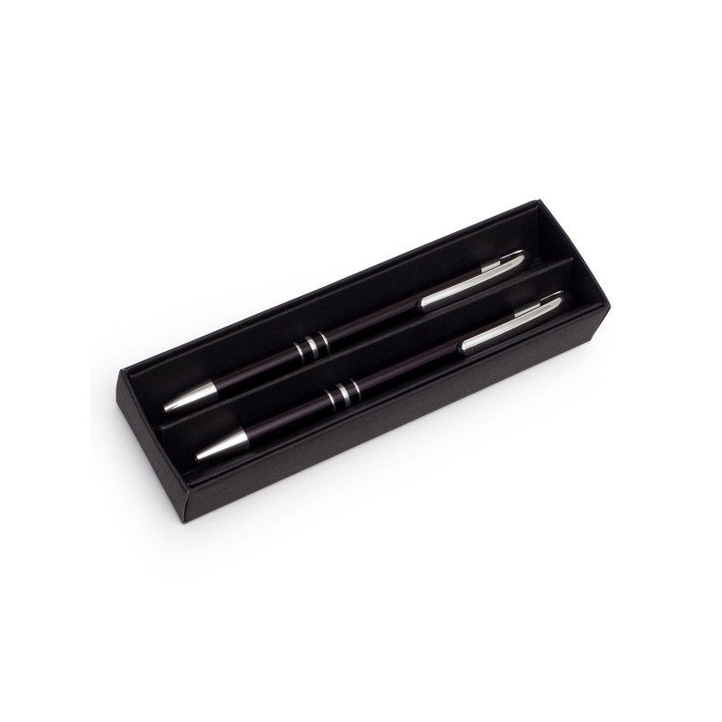CAMPINAS gift set with ballpoint pen and mechanical pencil,  black - R01075.02