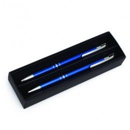 CAMPINAS gift set with ballpoint pen and mechanical pencil,  blue - R01075.04