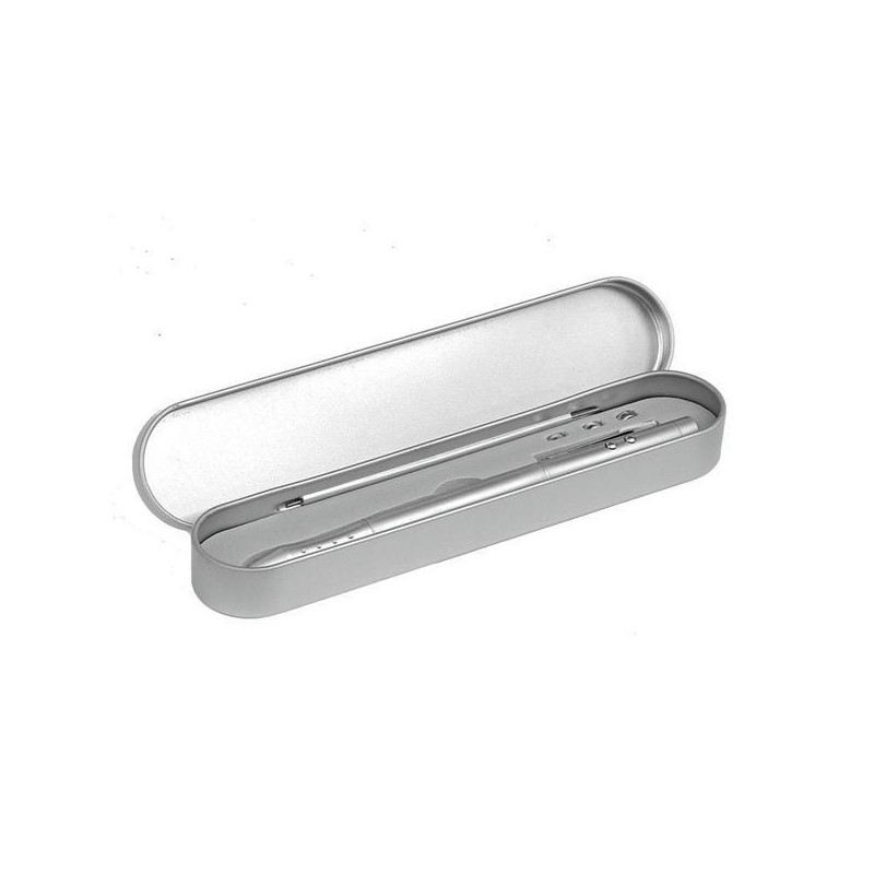 COMBO 4in1 ballpoint pen with laser pointer, silver - R35422 COMBO 4in1 ballpoint pen with laser pointer, silver - R35422