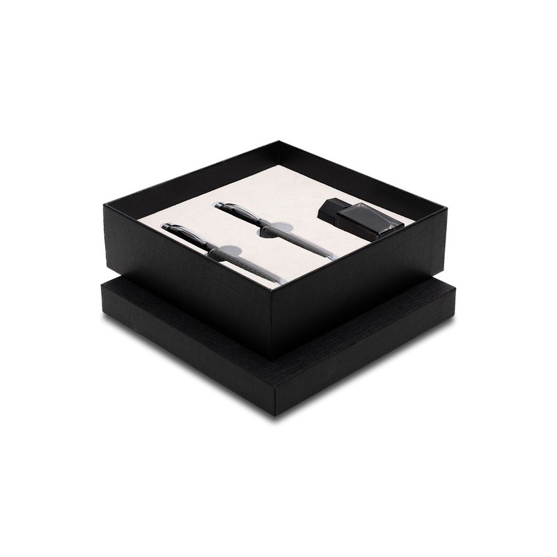 GASSIN gift set with ball and fountain pen and ink, black - R02313.02 GASSIN gift set with ball and fountain pen and ink, black - R02313.02