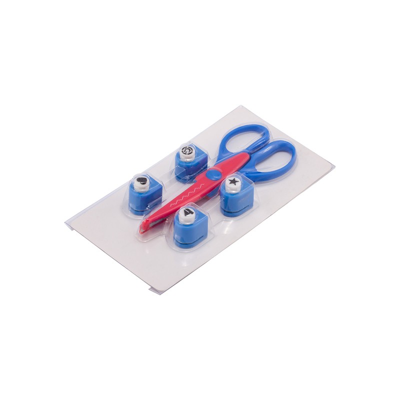 FUN set of punches and scissors,  blue - R64337.04