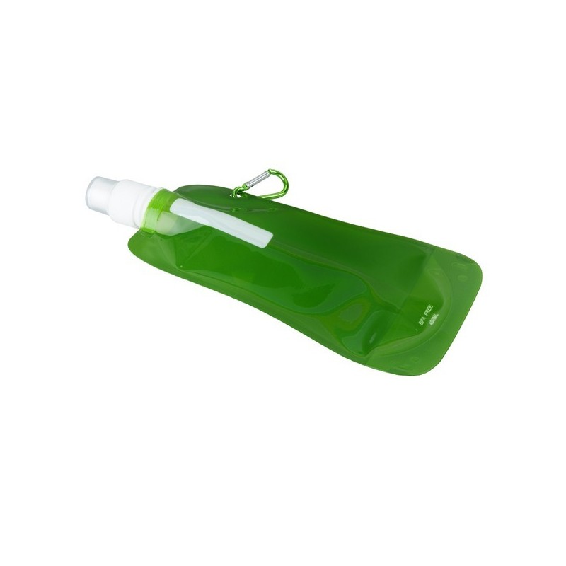 EXTRA FLAT folding sports bottle 480 ml,  green - R08331.05