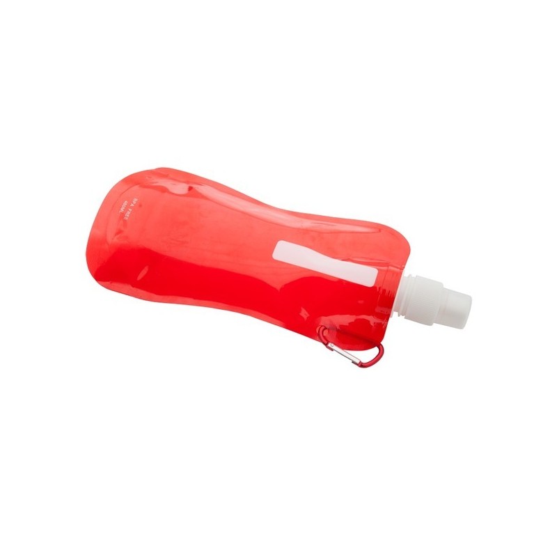 EXTRA FLAT folding sports bottle 480 ml,  red - R08331.08