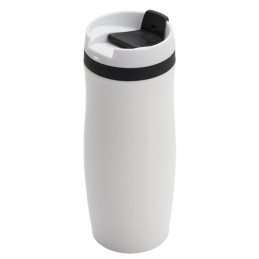 VIKI thermo mug 390 ml,  black/white - R08336.02