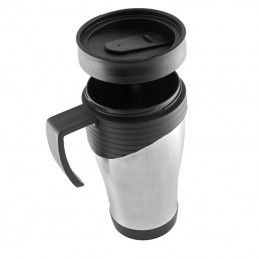 ODENSE thermo mug 400 ml,  silver - R08359