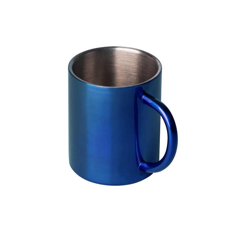 STALWART 240 ml stainless steel mug, blue - R08490.04