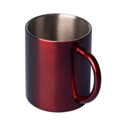 STALWART 240 ml stainless steel mug, red - R08490.08