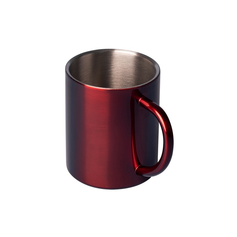 STALWART 240 ml stainless steel mug, red - R08490.08