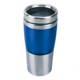 RESOLUTE thermo mug 380 ml,  blue/silver - R08349.04