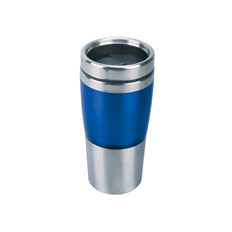 RESOLUTE thermo mug 380 ml,  blue/silver - R08349.04