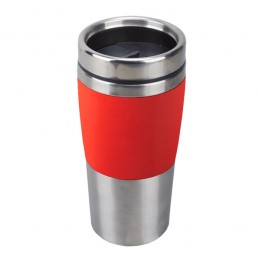 RESOLUTE thermo mug 380 ml,  red/silver - R08349.08