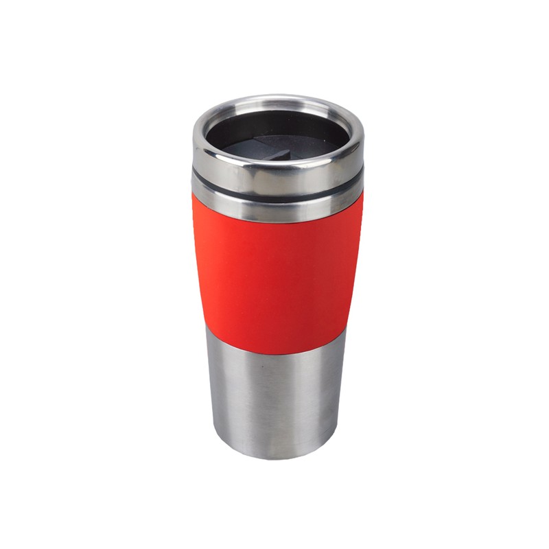 RESOLUTE thermo mug 380 ml,  red/silver - R08349.08