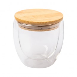 ARBELA 220 ml glass mug, brown - R08266.10.A