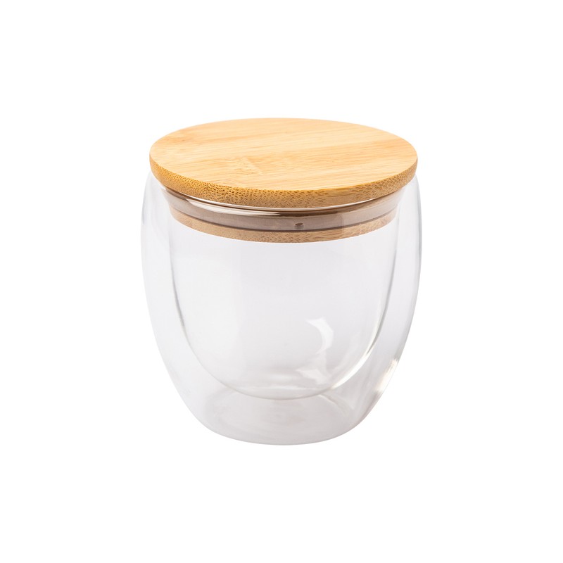 ARBELA 220 ml glass mug, brown - R08266.10.A