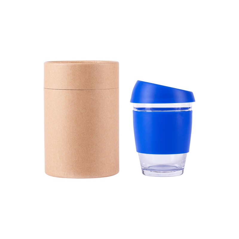 STYLISH glass cup 350 ml, blue - R08278.04
