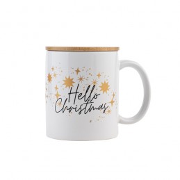 HELLO CHRISTMAS ceramic mug, white - X85306.06