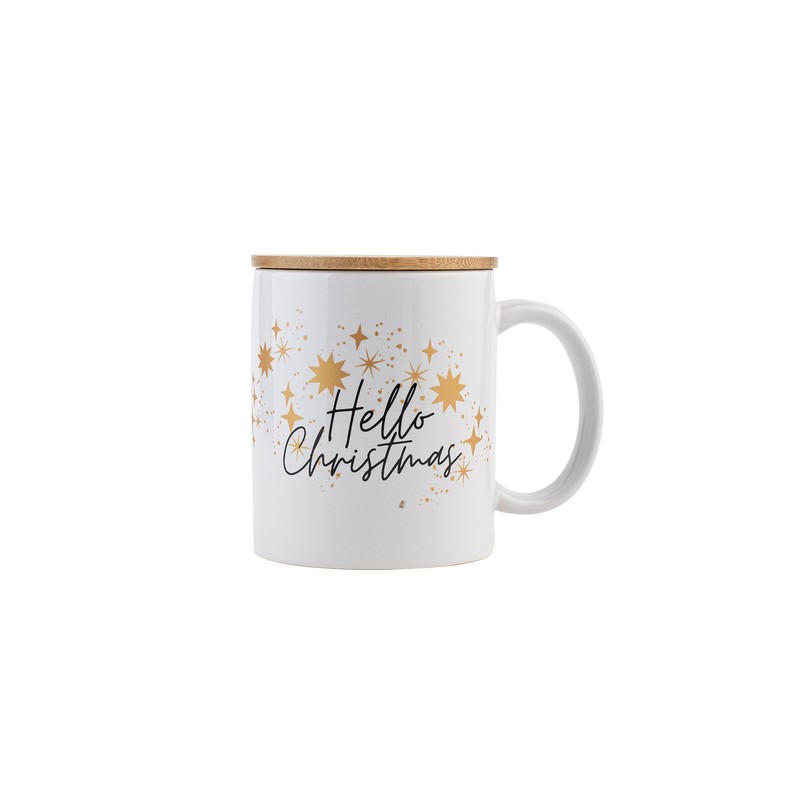 HELLO CHRISTMAS ceramic mug, white - X85306.06