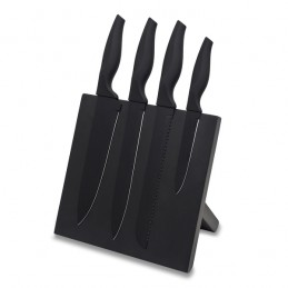 AKITA set of knives on a magnetic block, black - R17166.02