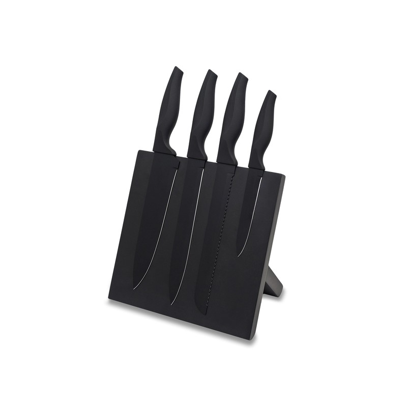 AKITA set of knives on a magnetic block, black - R17166.02