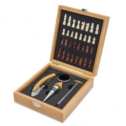 ABRUZZO chess and wine set, beige - R22553.13