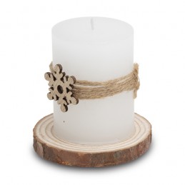MATERA candle with decoration, white - R17419.06