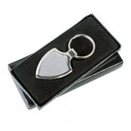EMBLEM metal key ring,  silver - R73231