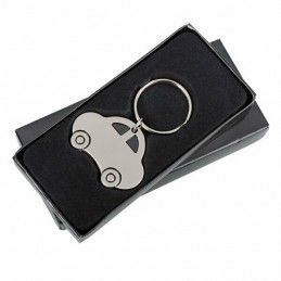 AUTO metal key ring,  silver - R73287