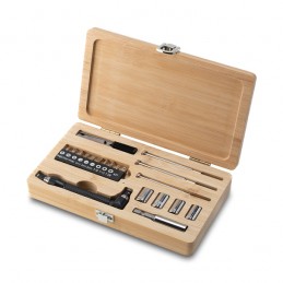 PATTAYA tool set in a bamboo box, brown - R17489.10