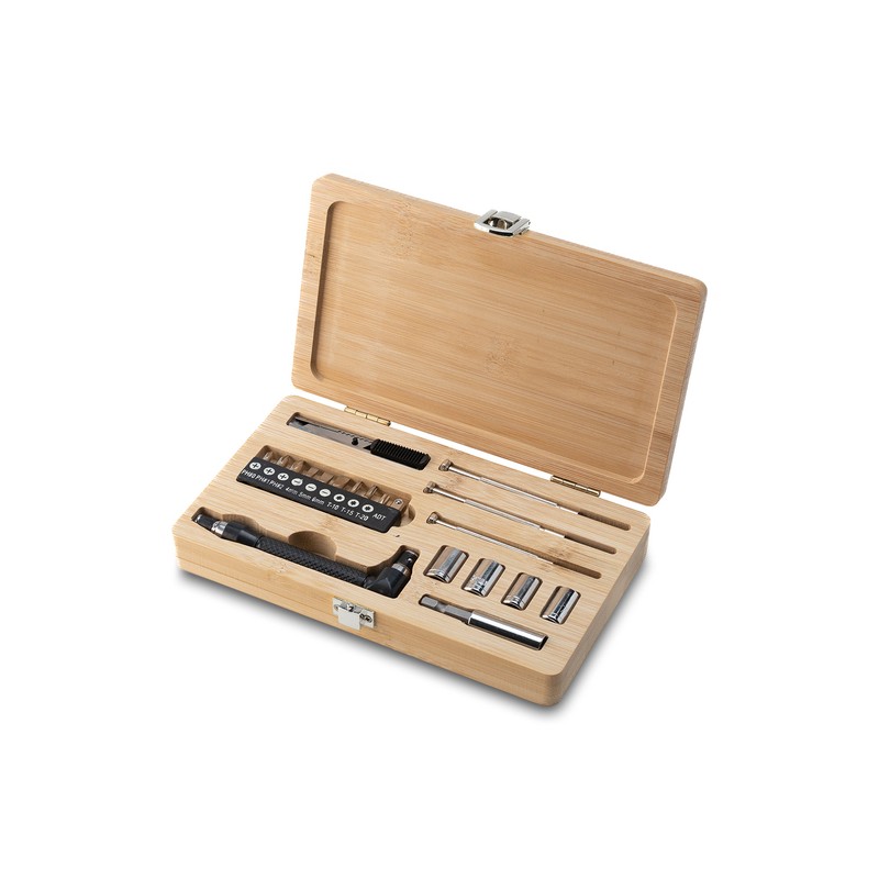 PATTAYA tool set in a bamboo box, brown - R17489.10