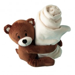 TULI teddy bear with blanket, brown - R74044.10