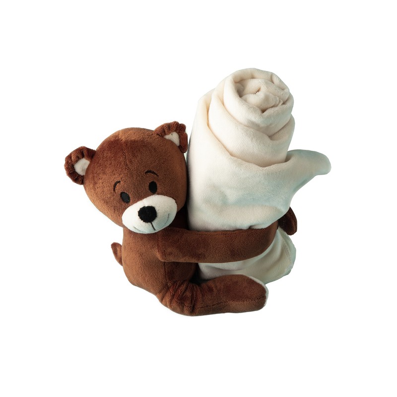 TULI teddy bear with blanket, brown - R74044.10