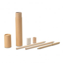 TUBA stationery set in a tube, beige - R73729.13