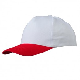 BRAGA 5 panel cap,  white/red - R08718.68