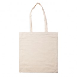 COTTON LONG shopping bag from cotton, beige - R08517.13