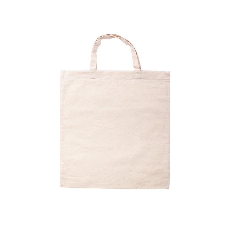 COTTON SHORT shopping bag from cotton, beige - R08518.13