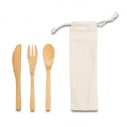 DISH cutlery set from bamboo, beige - R17158.13