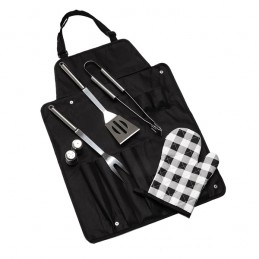 STEAKOUT&BBQ set for barbecue with apron,  black - R17701.02