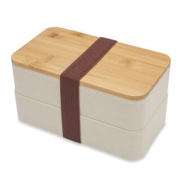 VICTOR double lunch box, beige - R08226.13